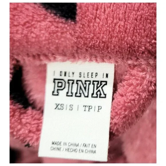 PINK Black Polka Dot Robe With Belt - Women's XS - Picture 5 of 6